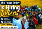 The Peace Today Is Hiring Inters: News Reporters, Video Editors, Graphic Designers and Content Creators