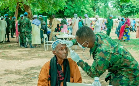 Rwandan Peacekeepers Treat Over 410 IDPs in CAR Medical Outreach