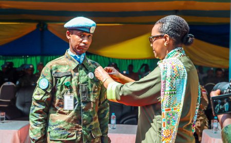 UN Awards Service Medals to Rwandan Peacekeepers in CAR