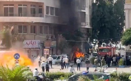 Explosions Shake Damascus during Macron's visit to Syria; 18 wounded