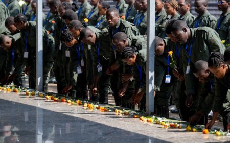 771 Indangamirwa Youth Visit Kiziguro Genocide Memorial in Gatsibo