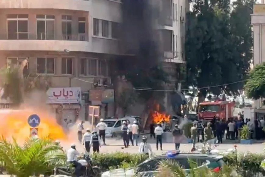 Explosions Shake Damascus during Macron's visit to Syria; 18 wounded